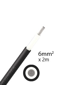 Elettro Brescia Solarkabel 6mm² 2m - schwarz