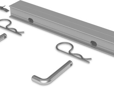 Schienenverbinder Set als Verbindungselement zwischen zwei K2 Dome 6 Base Sets. Inklusiv Zubehör und Potenzialausgleich. Material: Aluminium, Edelstahl